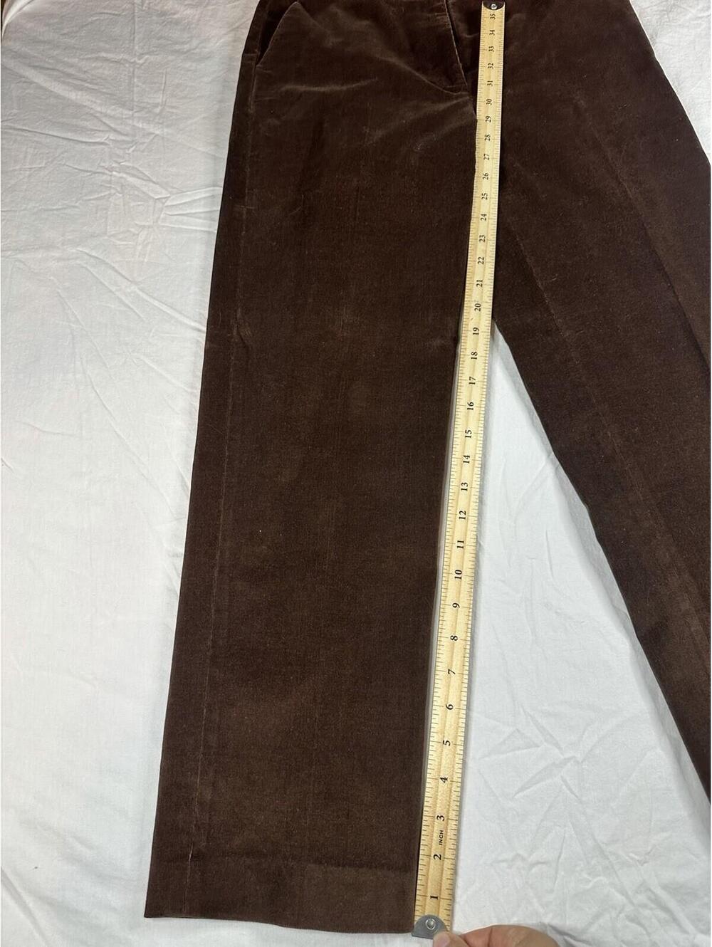 ✨🤎 Vintage Chocolate Brown Corduroy Pants Classic Straight Leg 🤎✨ - Picture 6 of 11